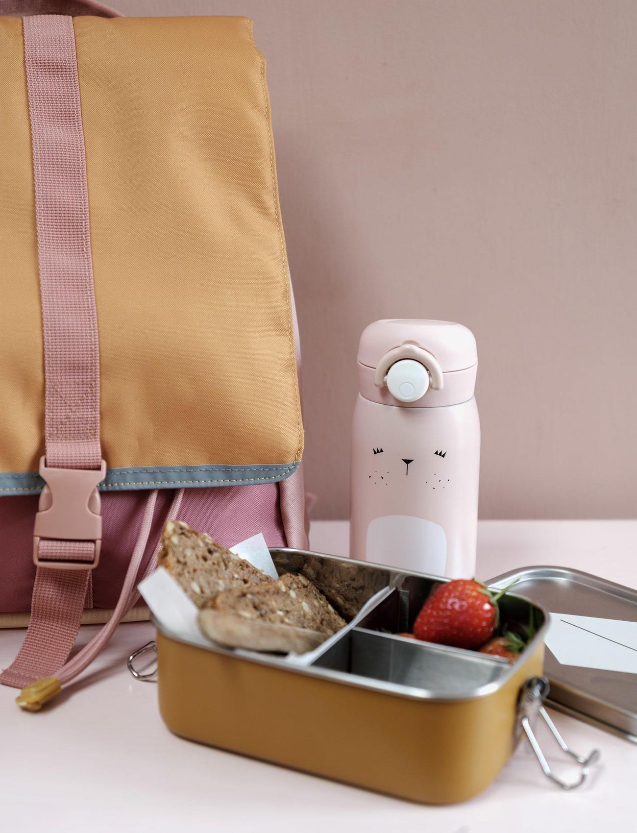 Fabelab - Water bottle - Bunny - Small - Old Rose - Ūdens pudeles - old rose - 4