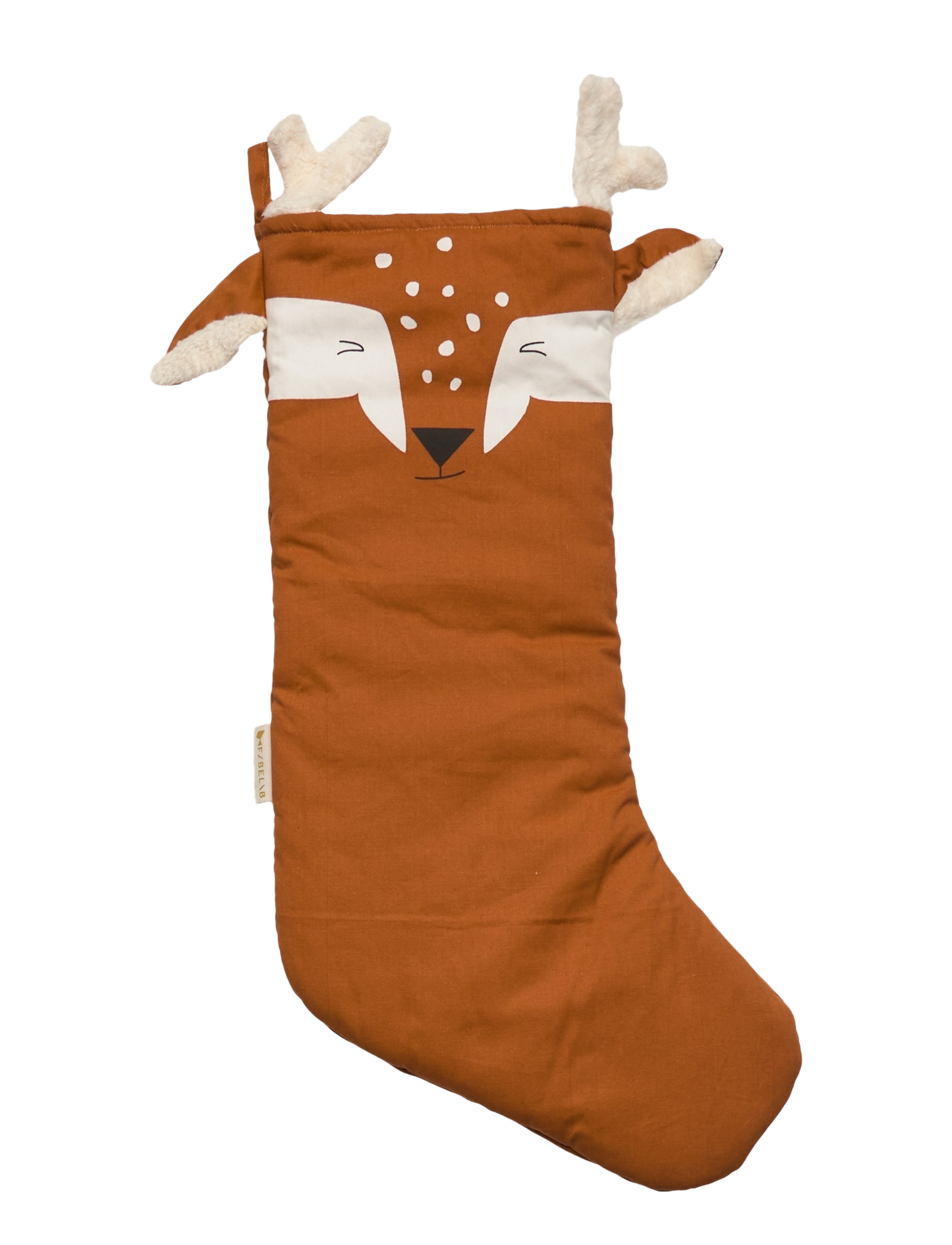 Fabelab Christmas Stocking Deer Cinnamon, Juletilbehør, Brun, Str: 50