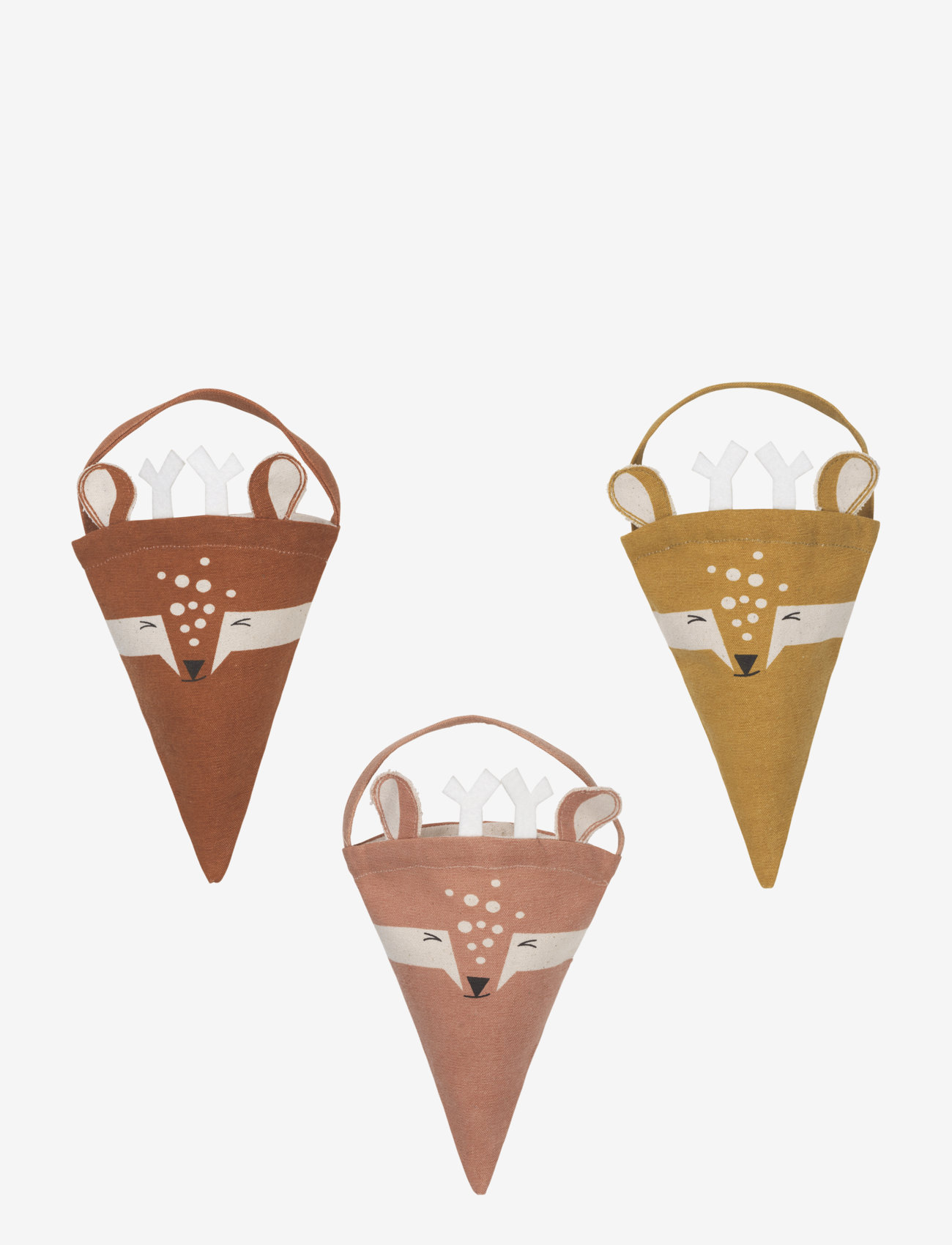 Fabelab Christmas Cones Deer Mix, Party Supplies, Multi/mønstret, Str: 15CM