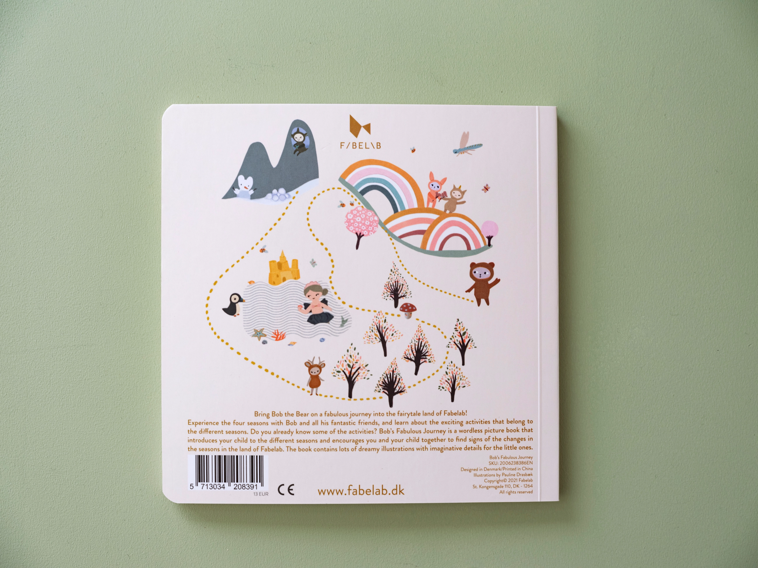 Fabelab Book Bob's Fabulous Journey, Børn, Baby Books, Multi/mønstret, Str: DANISH