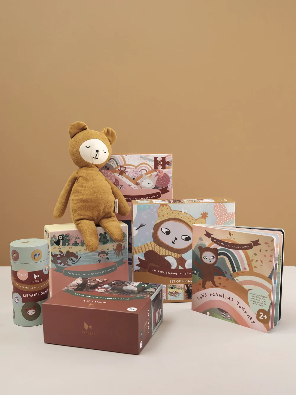 Fabelab - Puzzle 4 Seasons - Set of 4 puzzles - 16 pcs./each - klassikalised pusled - print - 5