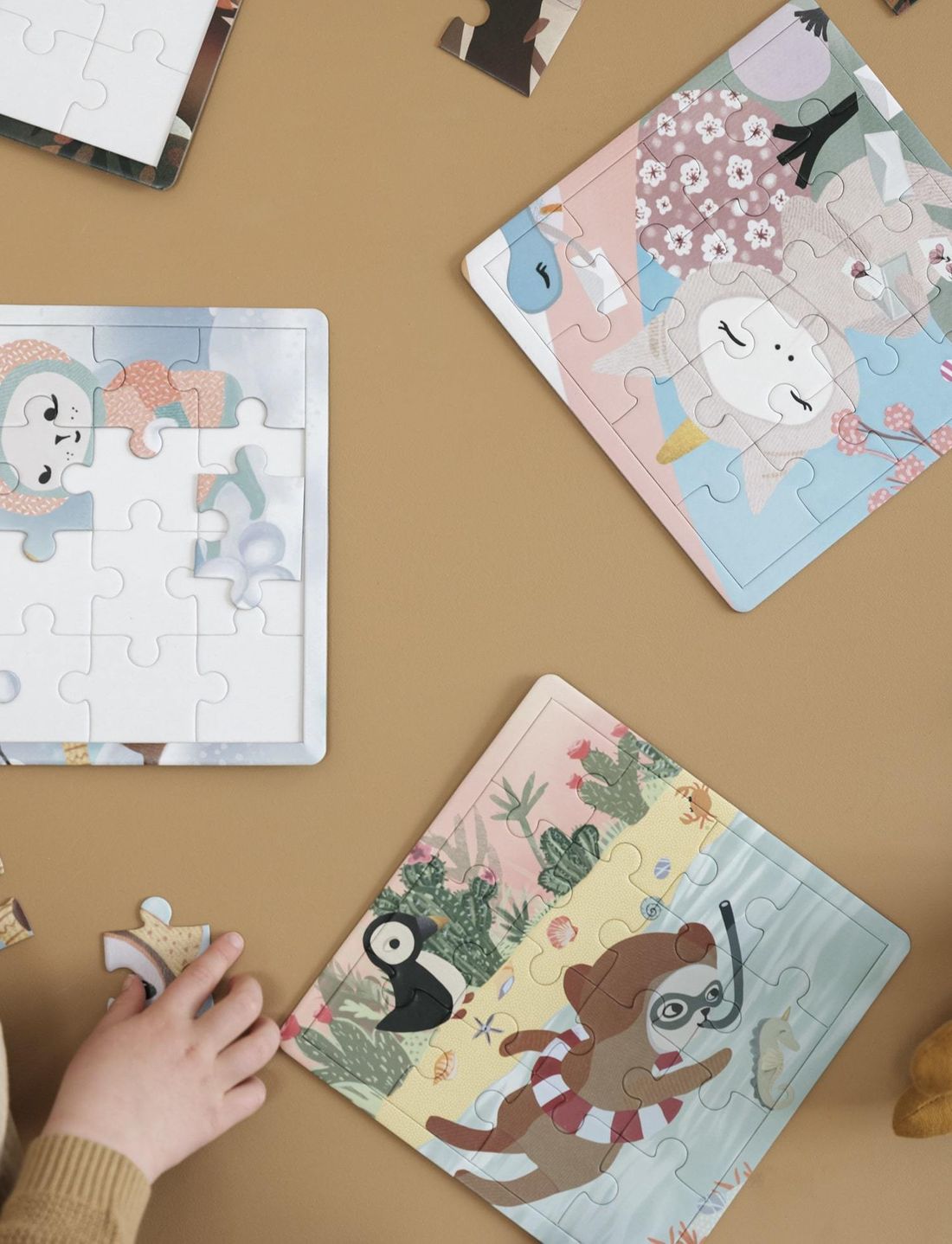 Fabelab - Puzzle 4 Seasons - Set of 4 puzzles - 16 pcs./each - klassikalised pusled - print - 4