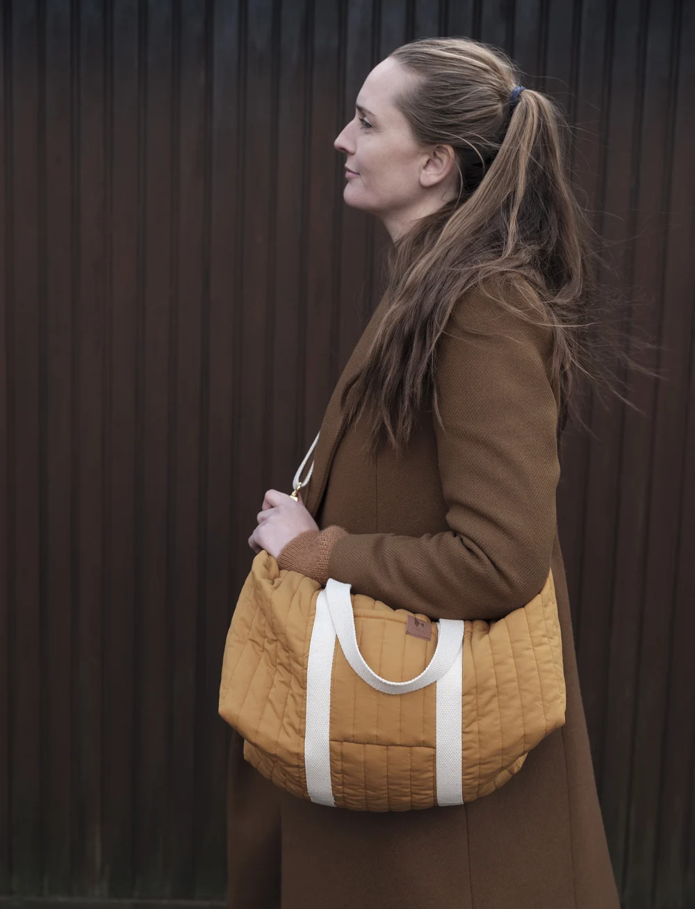 Fabelab - Quilted gym bag - Ochre - sportväskor - ochre - 0