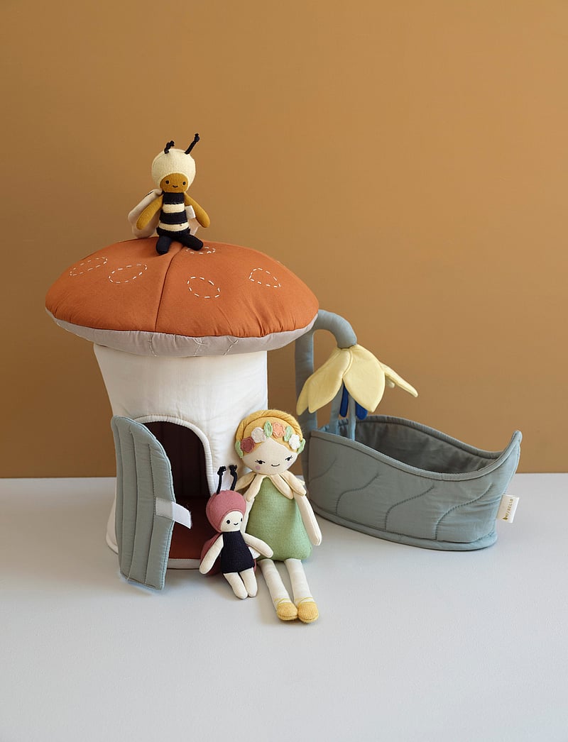 Fabelab - Fabric House Mushroom - mjuka leksaker - holly red, beige - 0