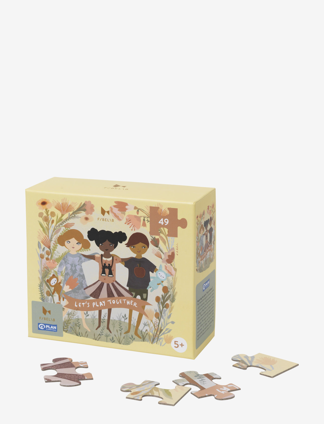 FABELAB Puzzle 49Pcs - Let's Play Together Patterned - 30X30CM - Kinder