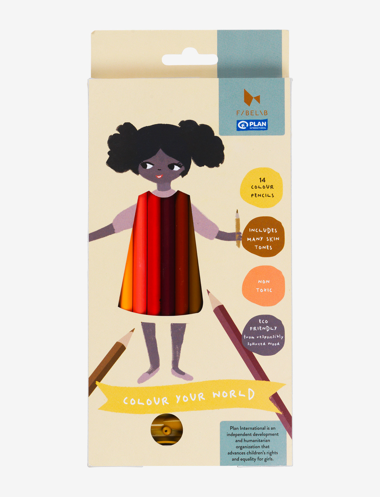 Fabelab Colour Pencils - Colour Your World - PLAN International - MULTI COLOUR / multi