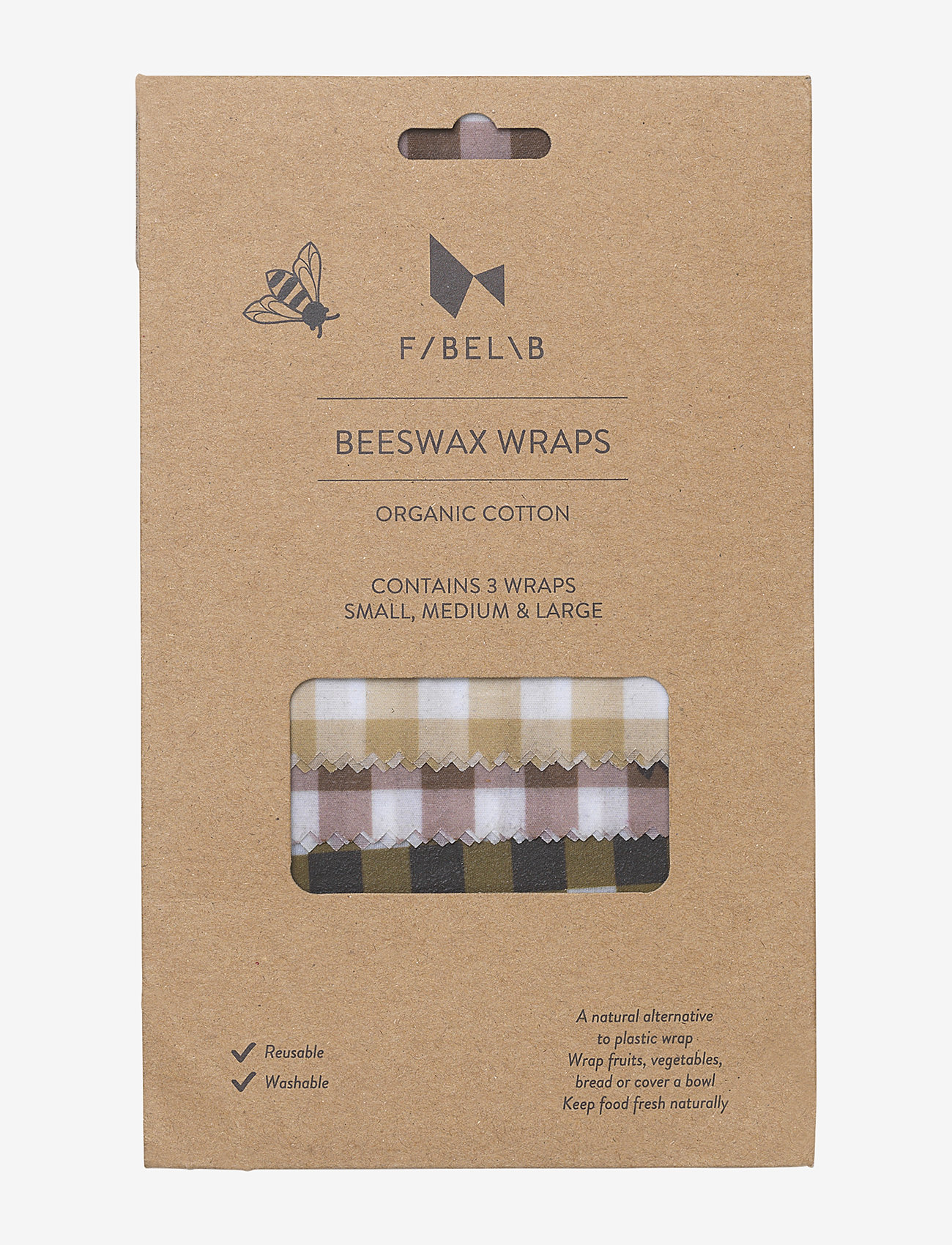 Fabelab - Beeswax Wraps - Ochre mix - 3 pack - laagste prijzen - ochre, pale yell - 1