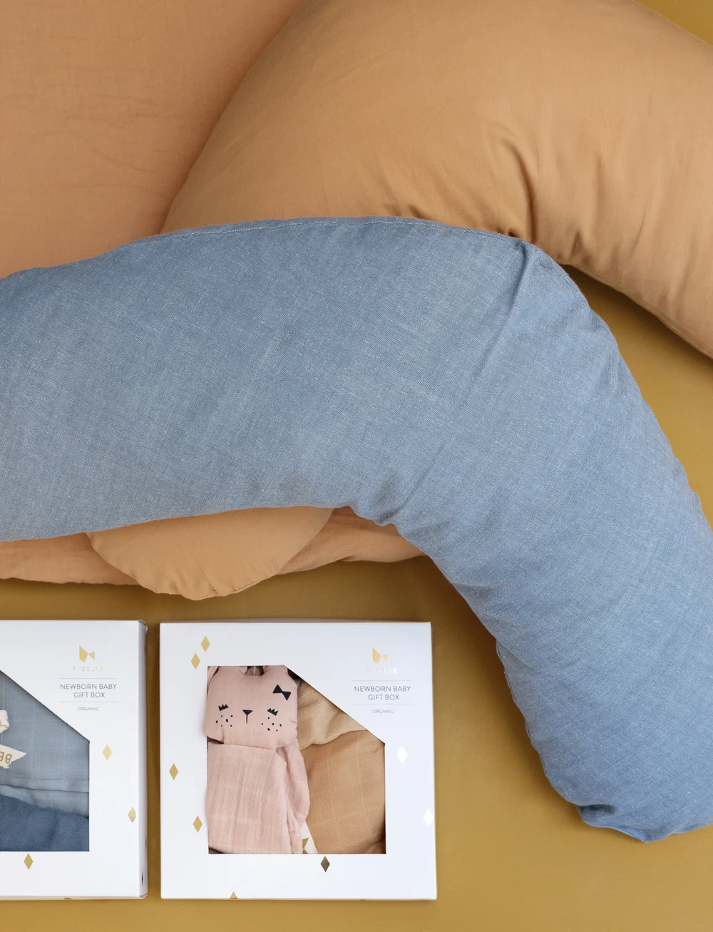 Fabelab - Nursing Pillow Cover - Caramel - nursing pillows - caramel - 0