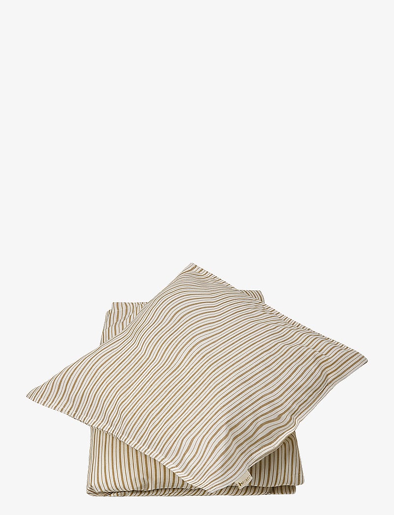 Fabelab - Bedding Baby - Caramel Stripes - påslakanset - natural/caramel stripes - 1