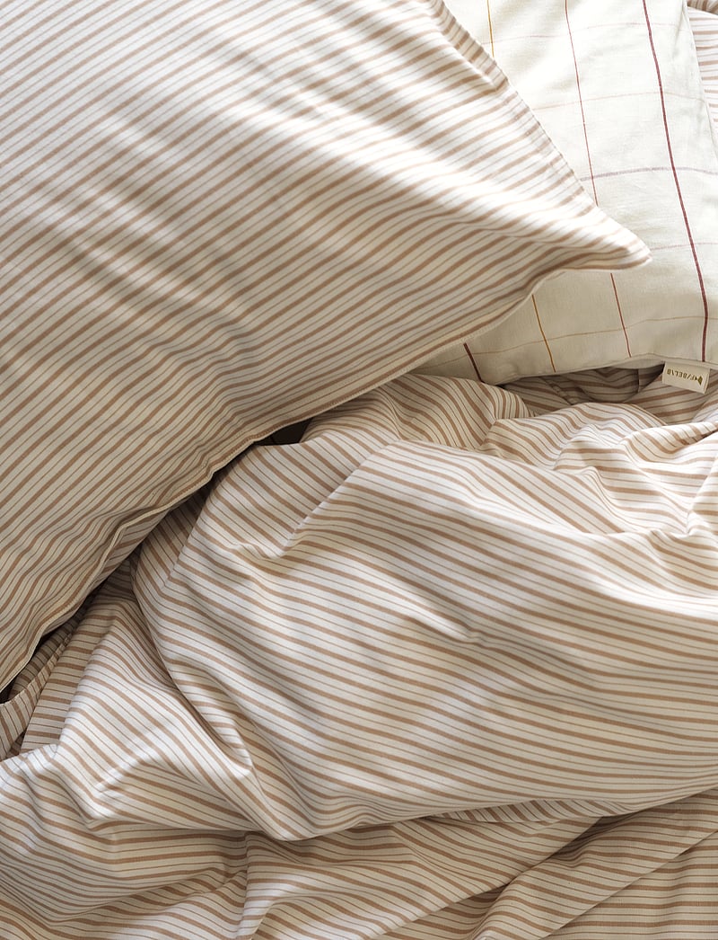 Fabelab - Bedding Baby - Caramel Stripes - påslakanset - natural/caramel stripes - 0