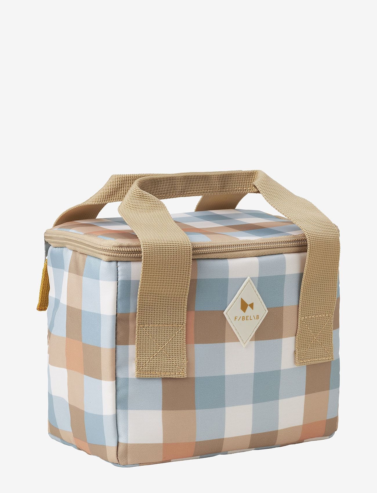 Fabelab - Lunch Cooler Bag - Cottage Blue Checks - najniższe ceny - multi print- cot - 0