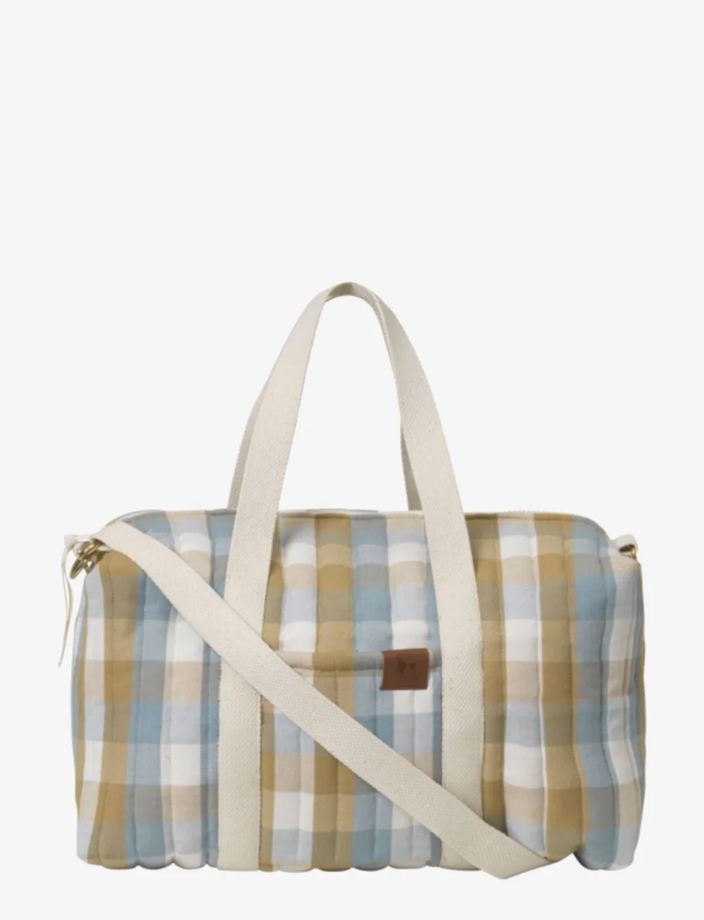 Fabelab - Quilted Gym Bag - Cottage Blue Checks - urheilukassit - y/d pattern - co - 0