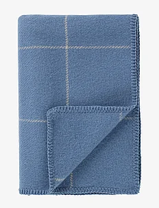 Wool Baby Blanket - Grid - Blue Spruce/Caramel, Fabelab