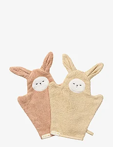 Bath Mitts - Bunny - 2 pack - Old Rose, Fabelab