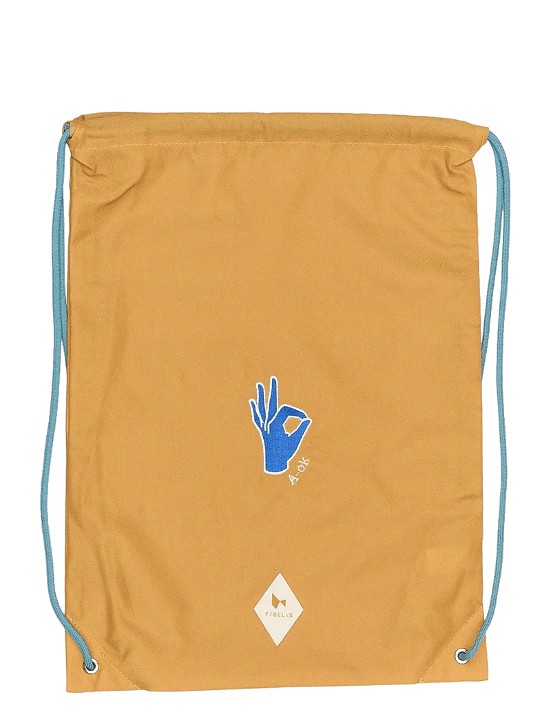 Fabelab - String Bag - A-OK - sports bags - ochre - 2