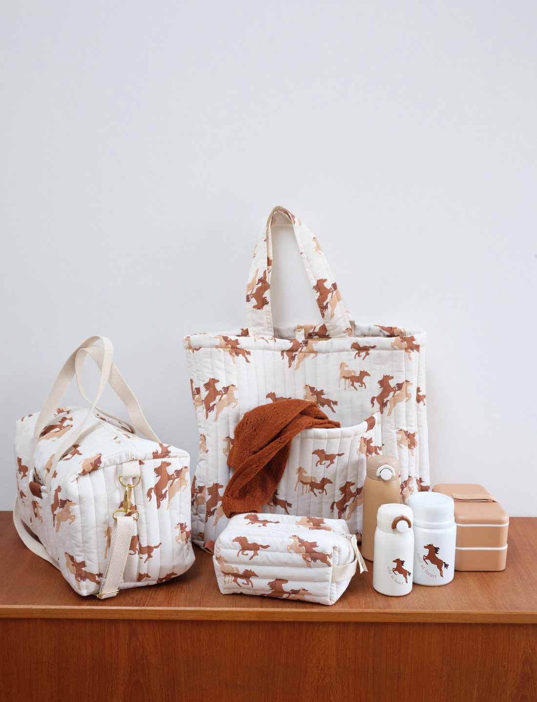 Fabelab Quilted Gym Bag Wild At Heart School bags Boozt