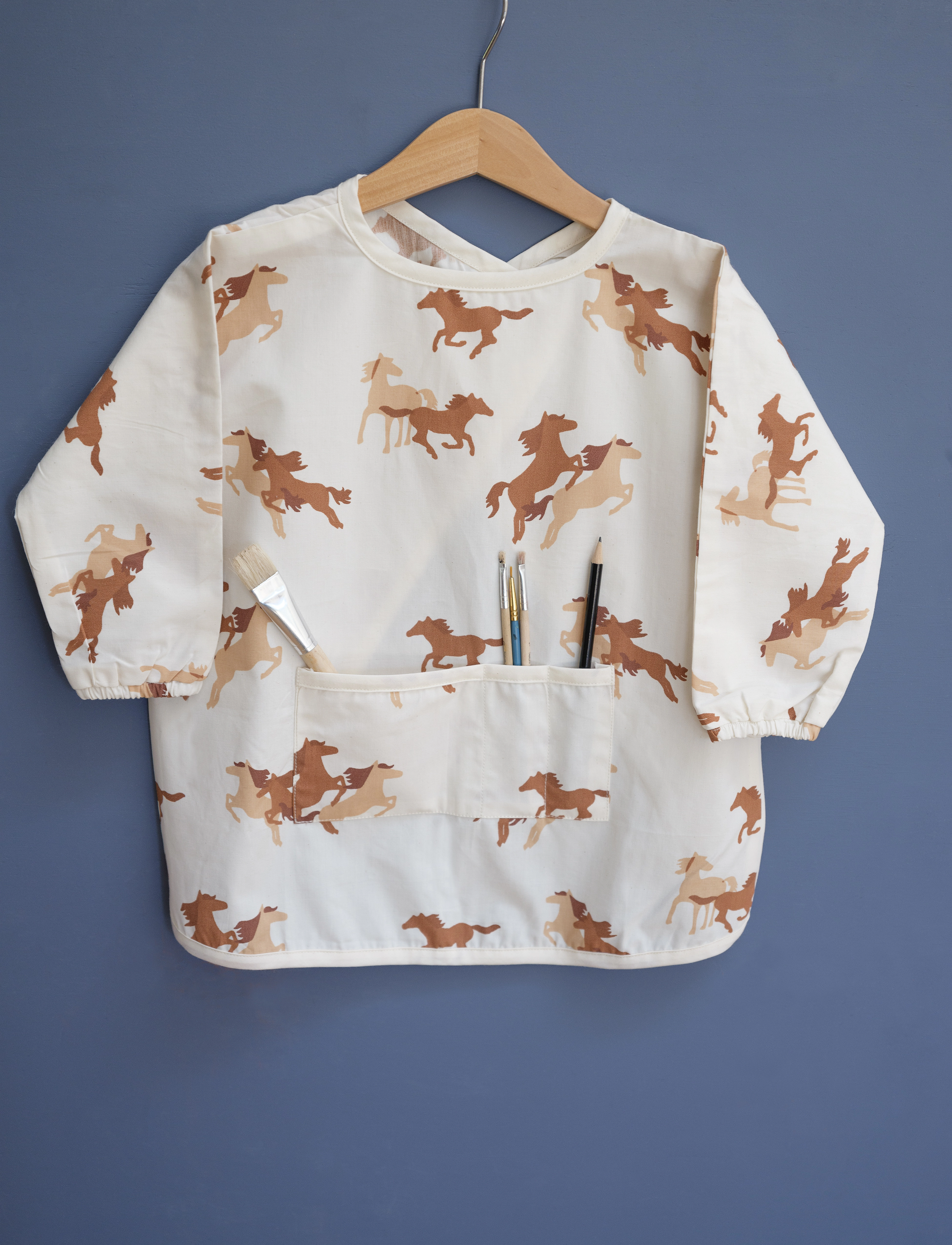 Fabelab Craft Smock - Wild At Heart, WEAR 1-3Y, Cream, Hagesmække > Langærmet Hagesmæk, Børn