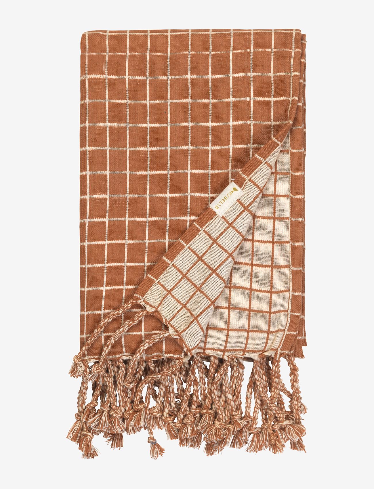 Fabelab - Blanket - Grid - die niedrigsten preise - cinnamon - 0