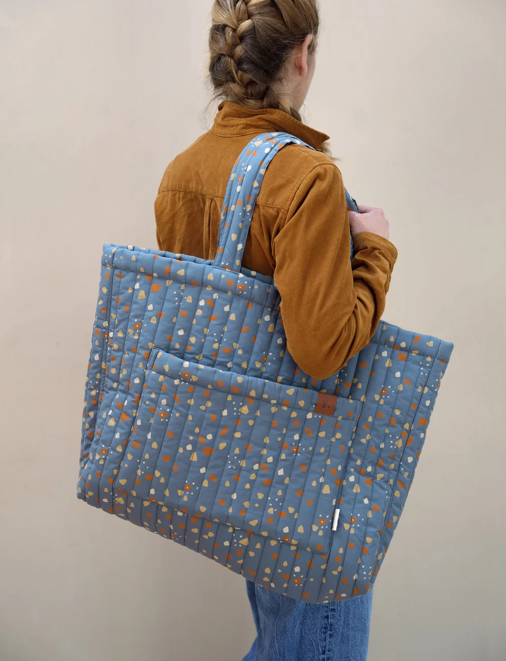 Fabelab - Quilted Tote Bag - Cobblestone - tragetaschen & kleine taschen - blue spruce - 0