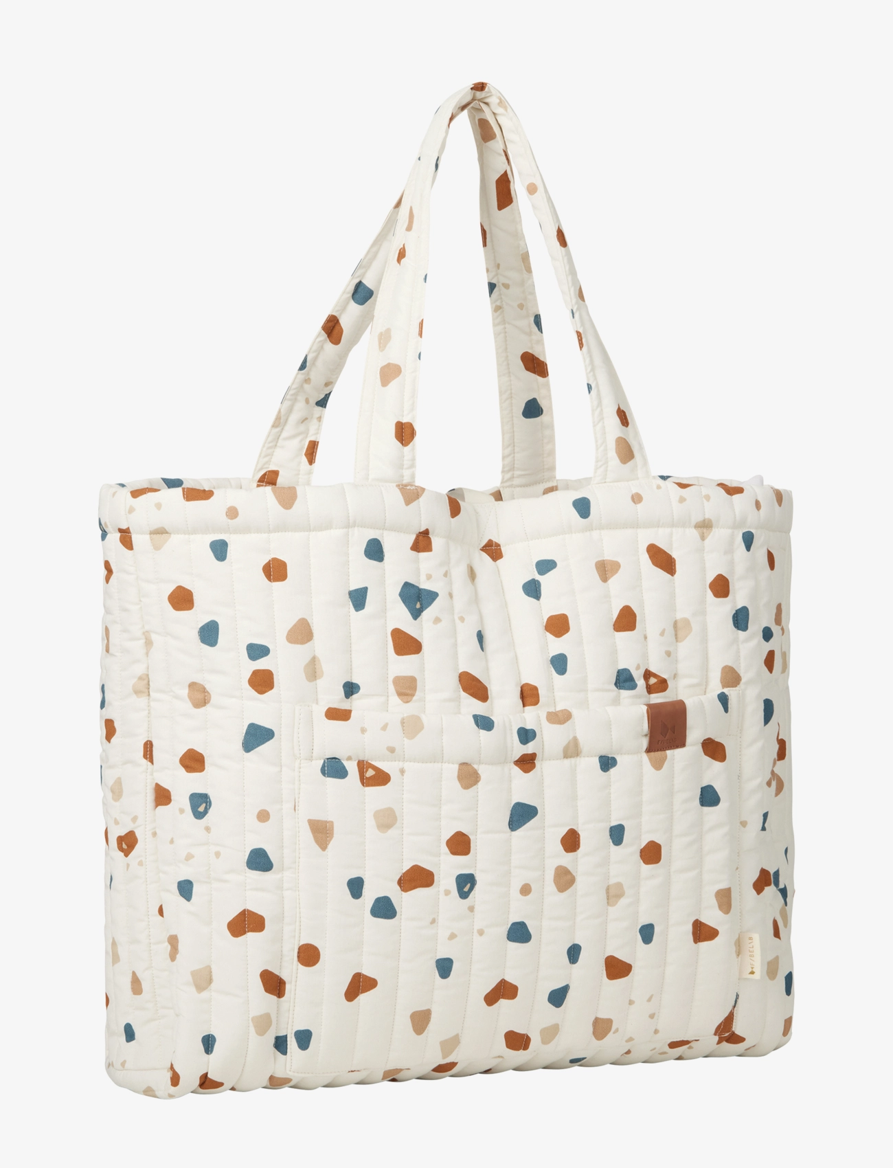 Quilted Tote Bag - Terrazzo - NATURAL (UNBLEACHED COTTON)