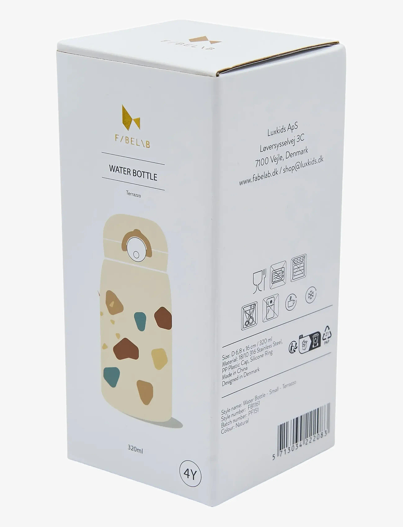 Fabelab - Water bottle - Small - Terrazzo - vandflasker - natural - 3