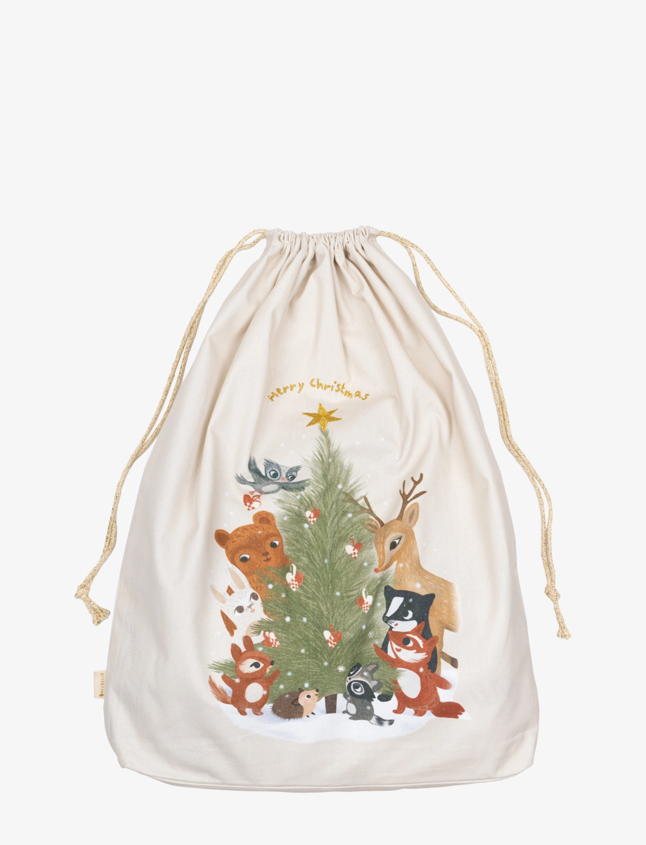 Fabelab Christmas Sack Woodland Story, One Size, Kids Decor, Creme - Decoration Accessories-details, Kinder