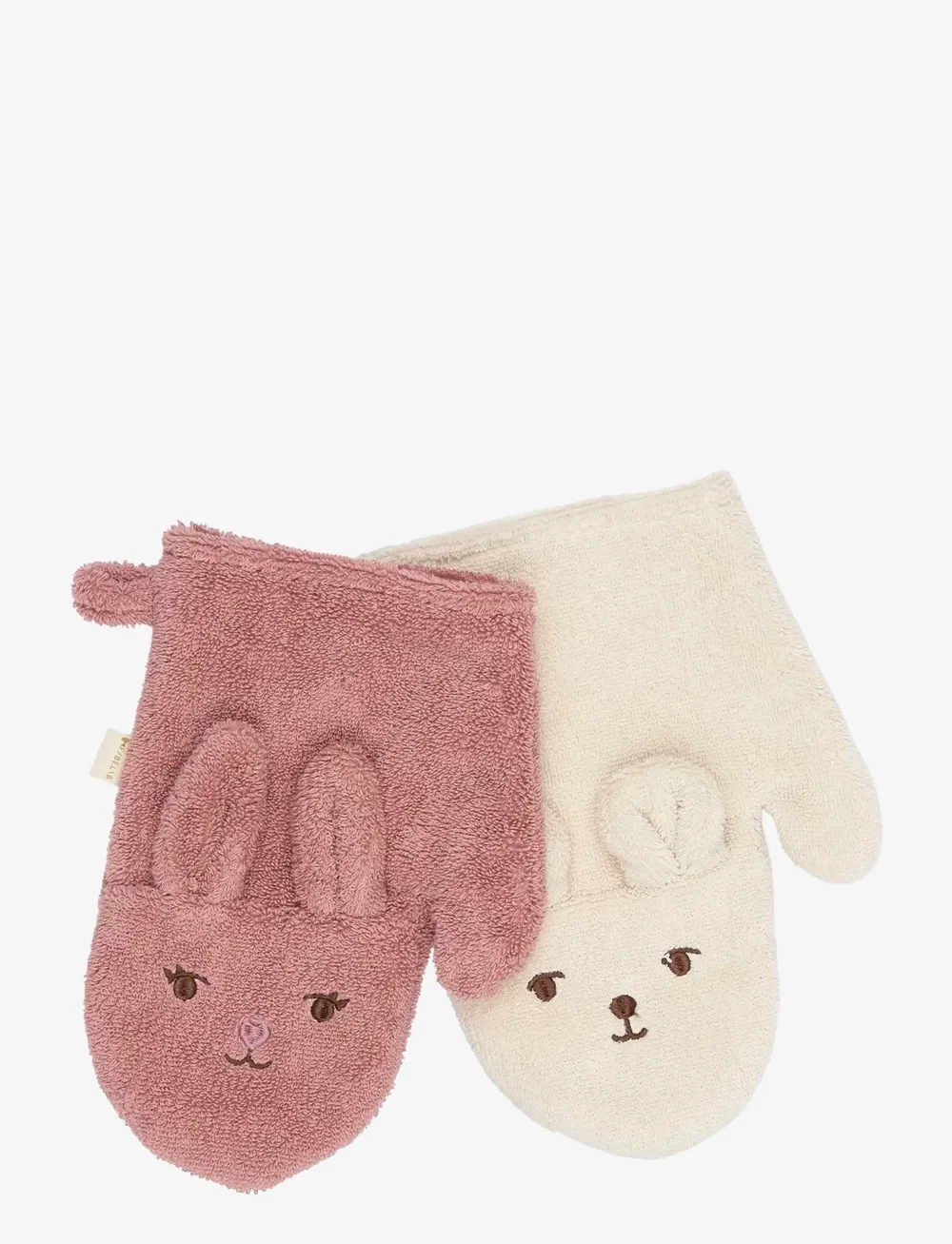 Fabelab - Bath Mitts - 2 pack - Bear and Bunn - klude - ash rose - 1