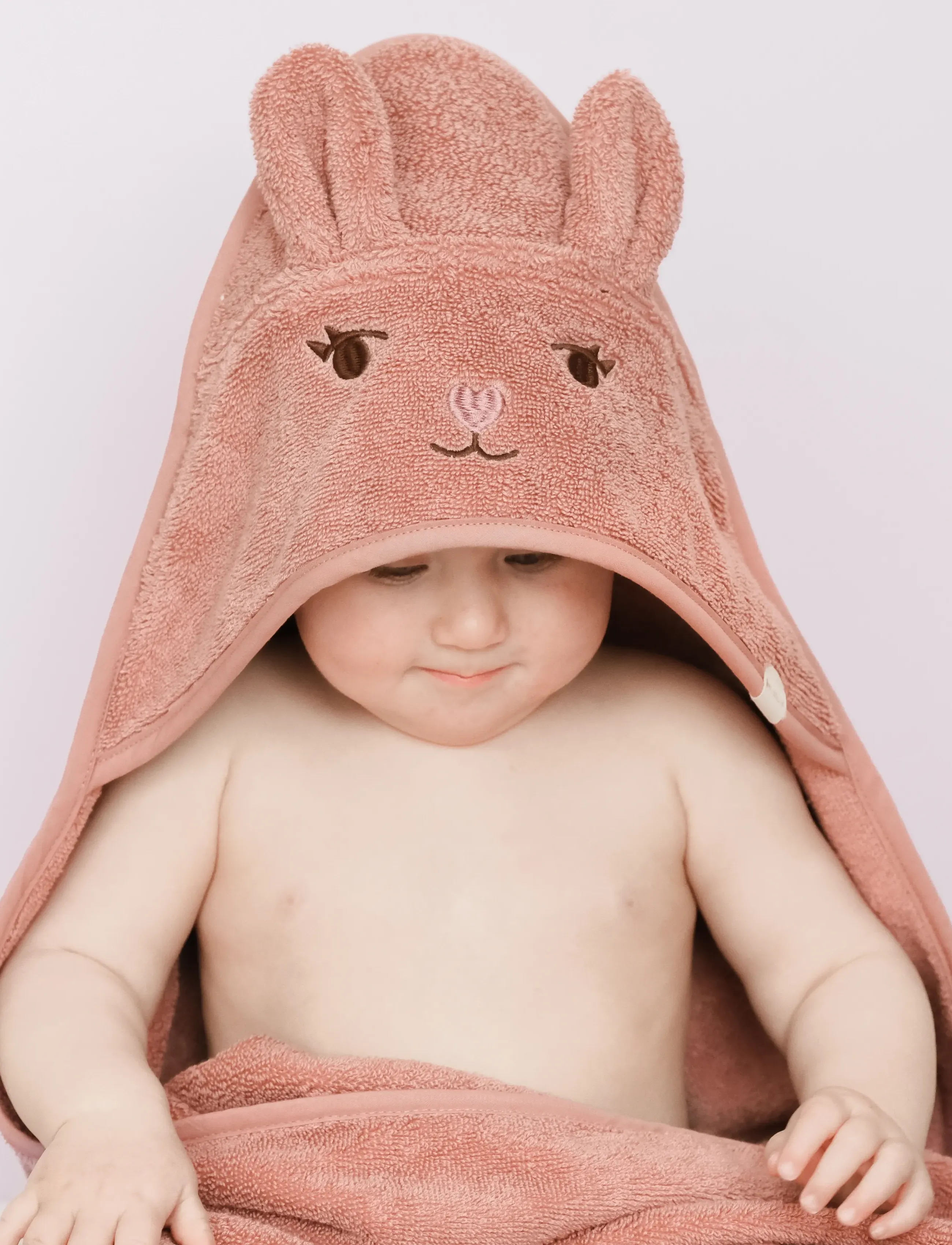 Fabelab Towel - Bunny, One Size, Pink, Bath Time > Towels, Børn