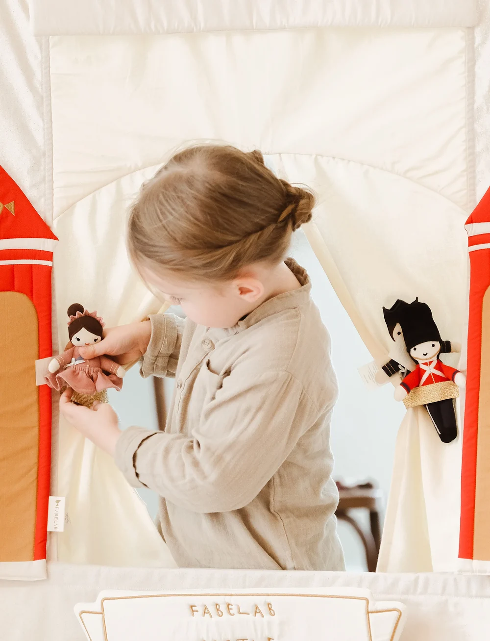 Fabelab - Theater - Base w. Castle - legetøjskøbmandsboder - natural - 0