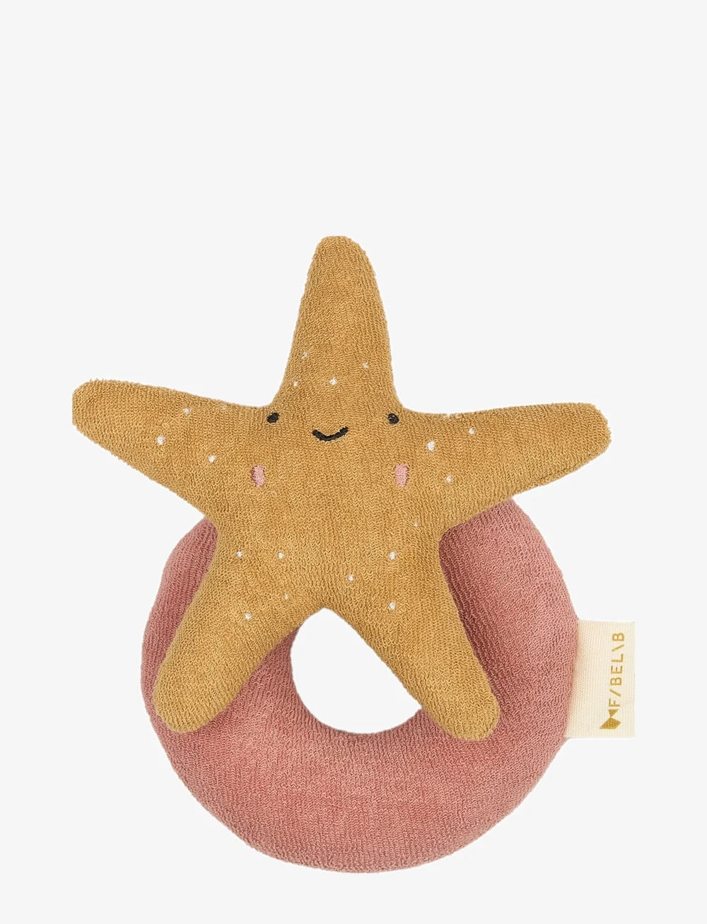 Fabelab - Rattle - Starfish - rasseln - ash rose - 1