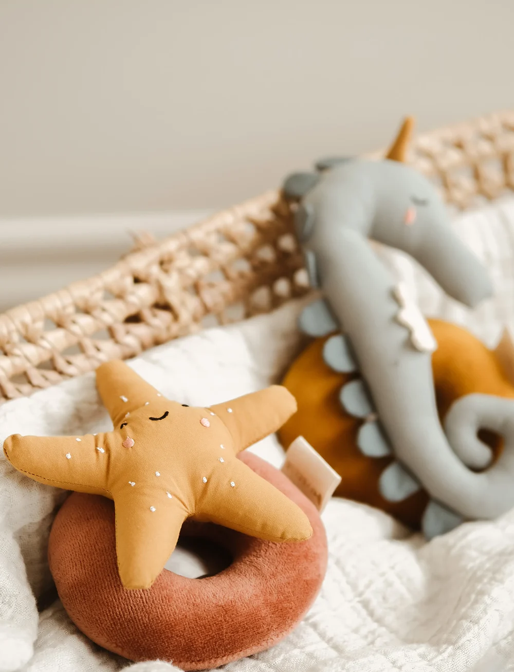 Fabelab - Rattle - Starfish - rasseln - ash rose - 0