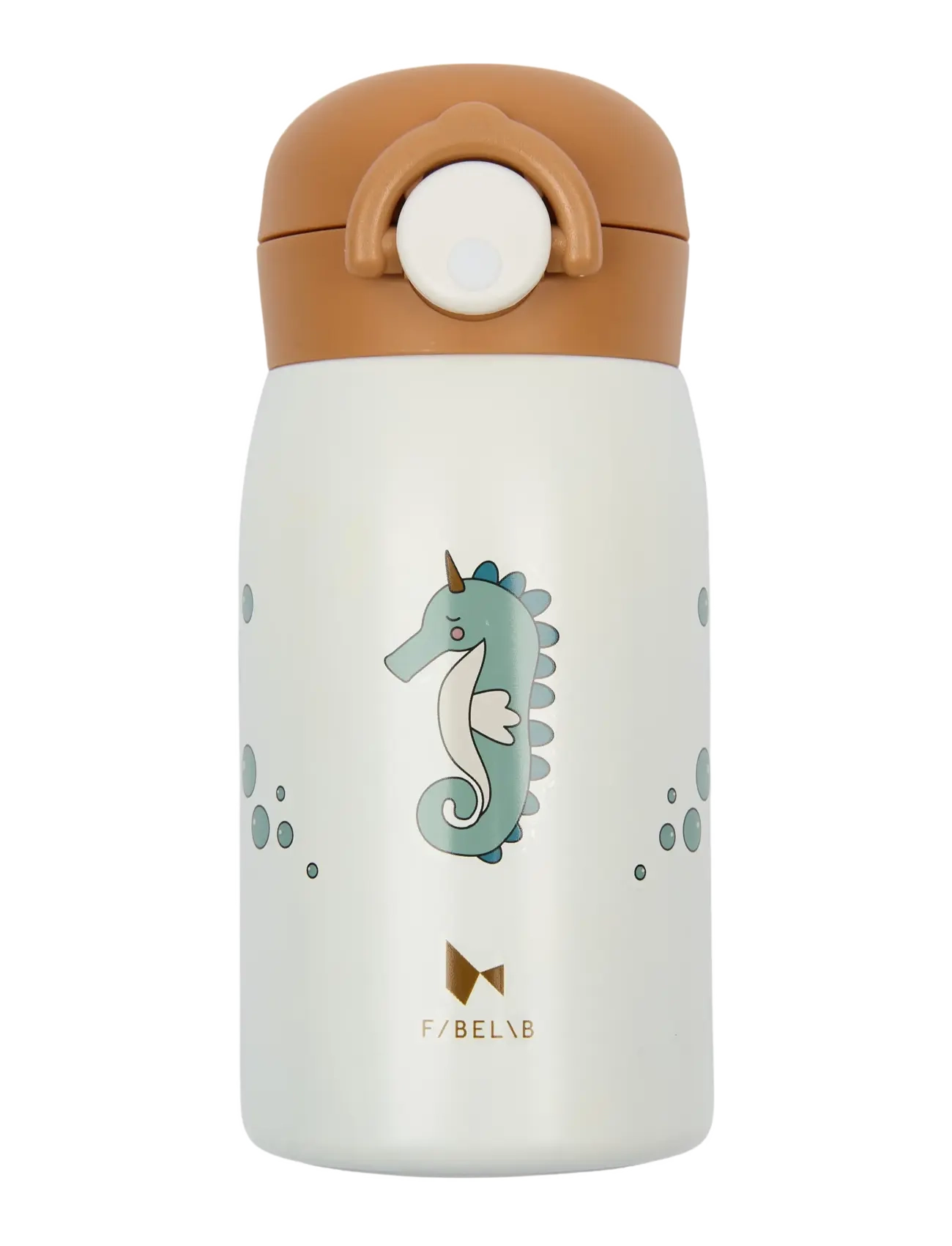 Fabelab Water Bottle Seahorse, One Size, Home, Beige - Meal Time, Kinder