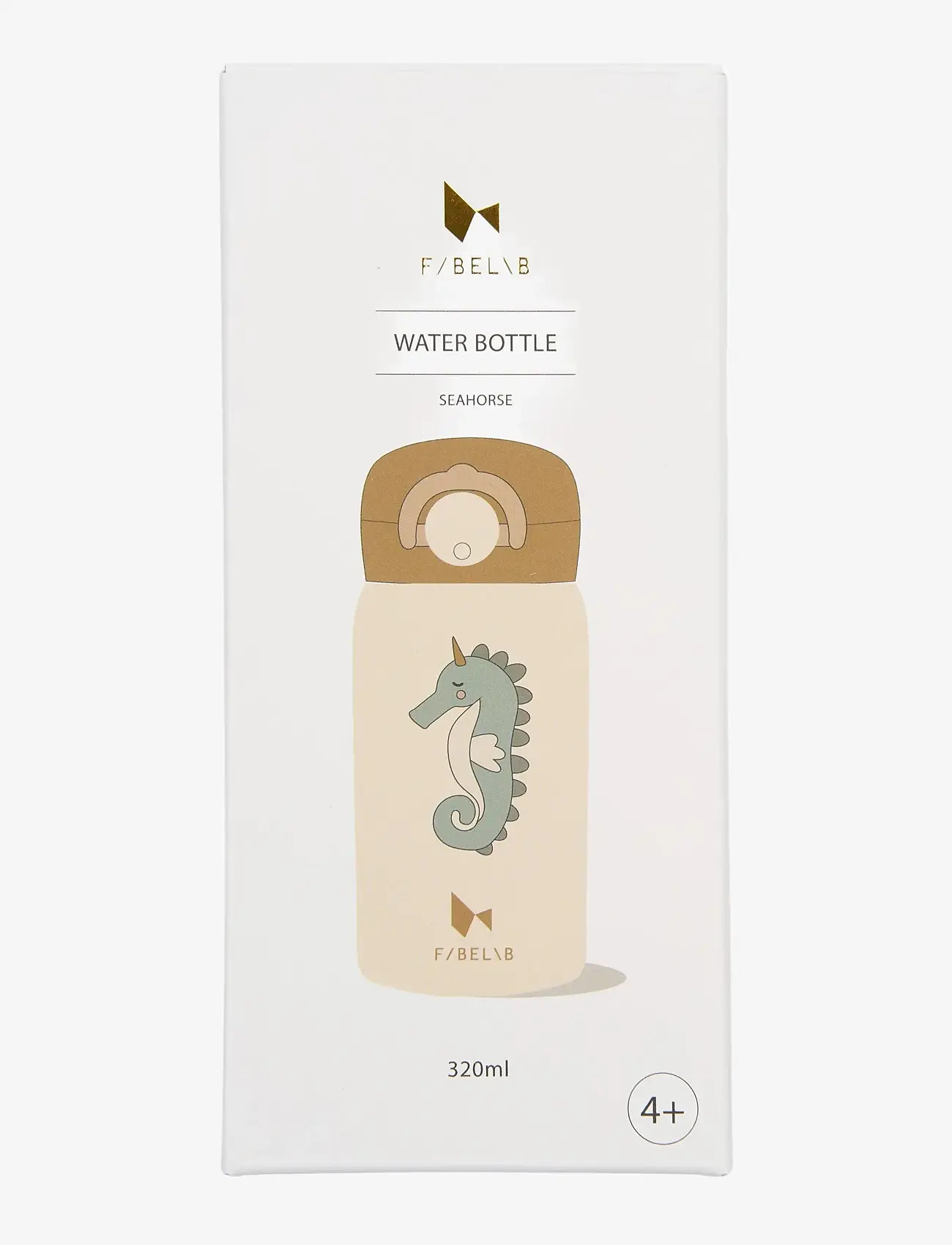 Fabelab - Water Bottle - Seahorse - vattenflaskor - whisper white - 3