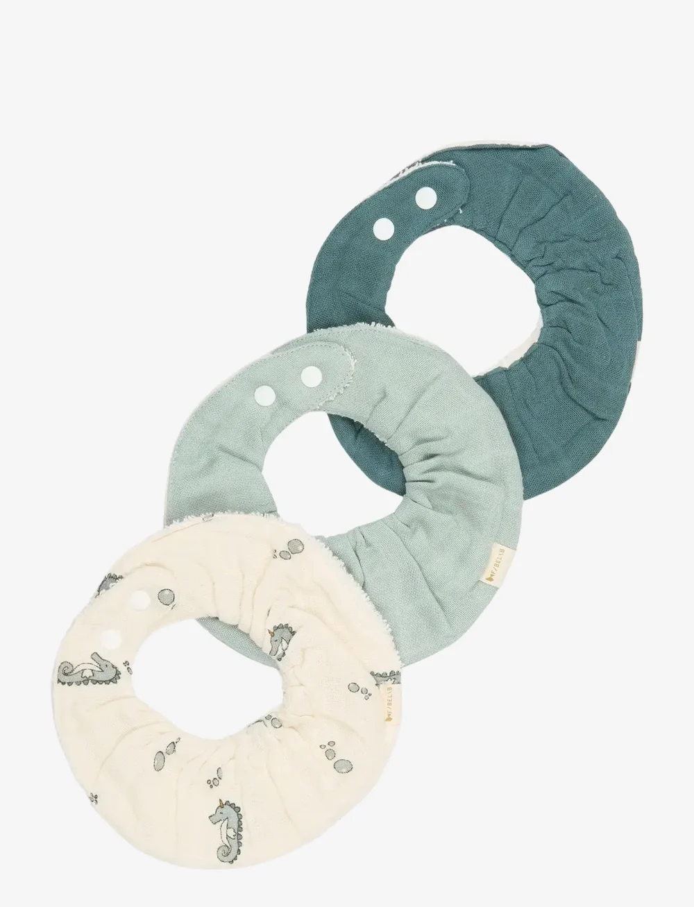 Fabelab - Ruffle Bib 3-pack - Under The Sea - Ärmlösa haklappar - goblin blue - 1