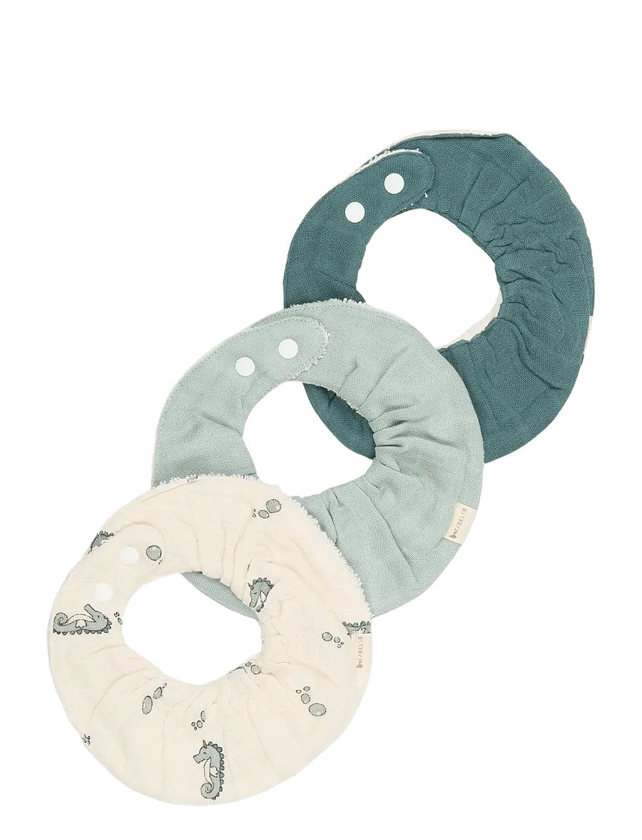 Fabelab - Ruffle Bib 3-pack - Under The Sea - Ärmlösa haklappar - goblin blue - 1