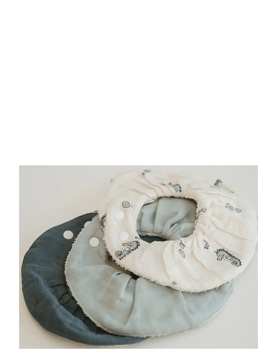 Fabelab - Ruffle Bib 3-pack - Under The Sea - Ärmlösa haklappar - goblin blue - 4