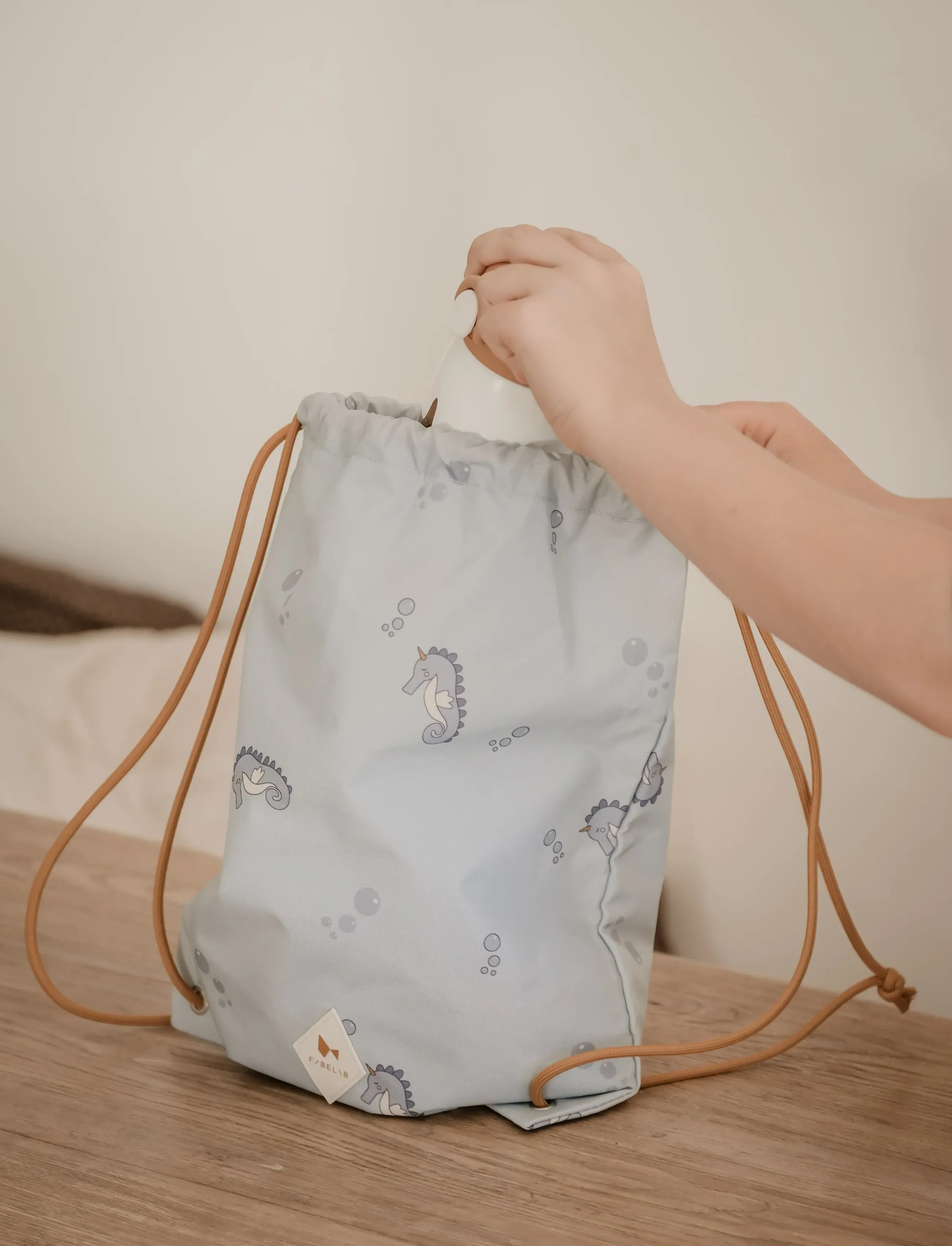 Fabelab - String Bag - Under The Sea - Íþróttatöskur - misty blue - 5