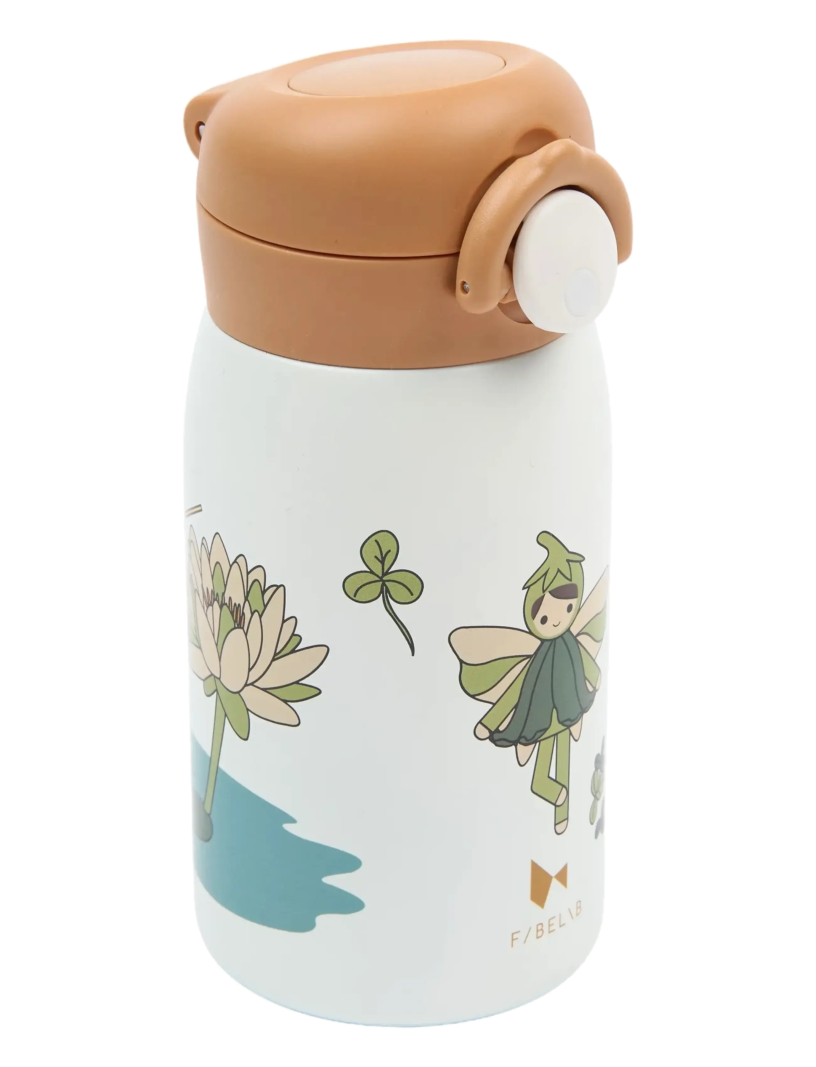 Fabelab Water Bottle Small Elf, Meal Time, Hvid, Str: 320 ML