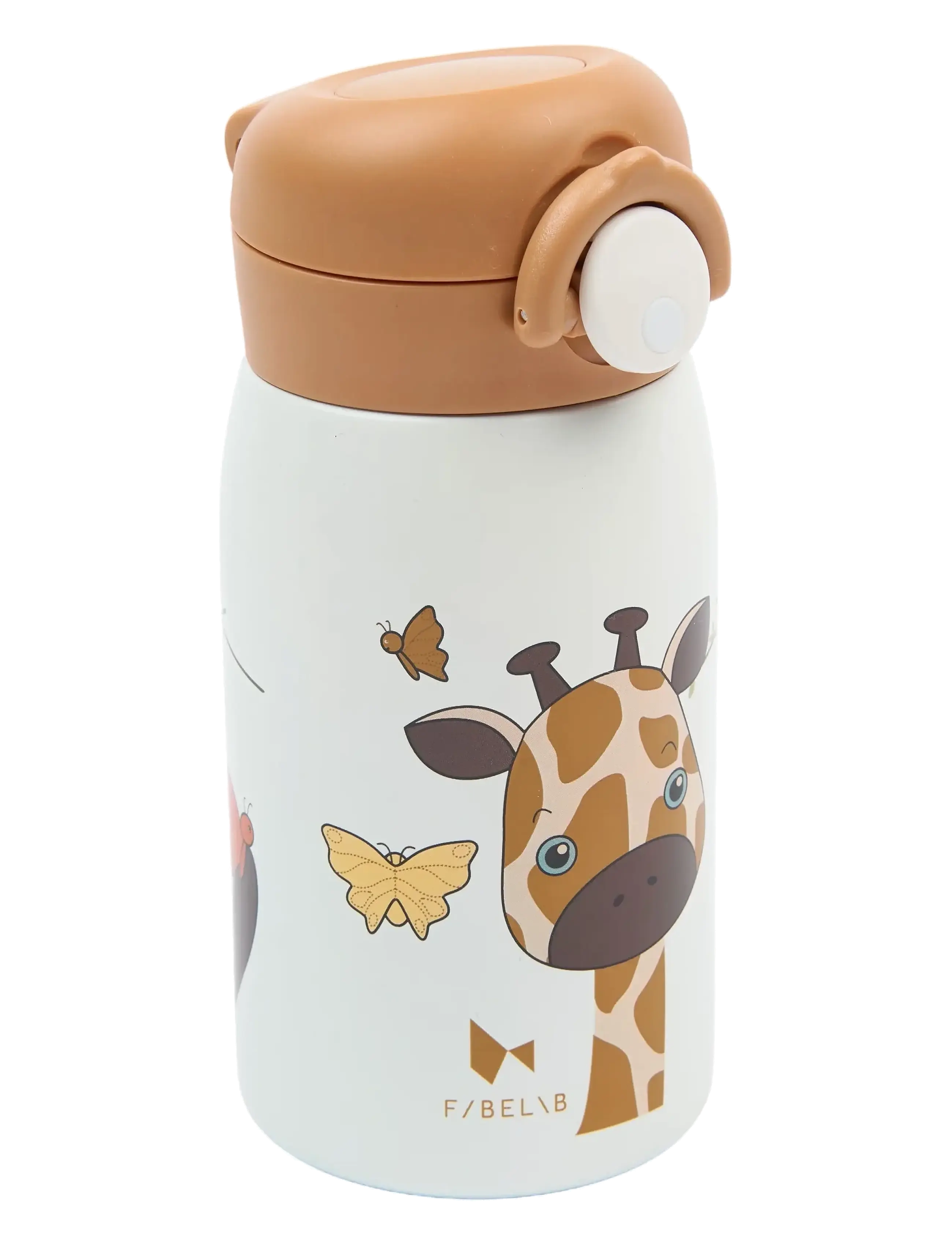 Fabelab Water Bottle Small Giraf, 320 ml, Home, Braun - Meal Time, Kinder