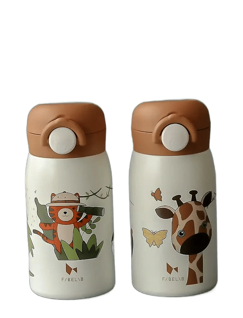 Fabelab - Water Bottle - Small - Giraf - water bottles - whisper white - 3