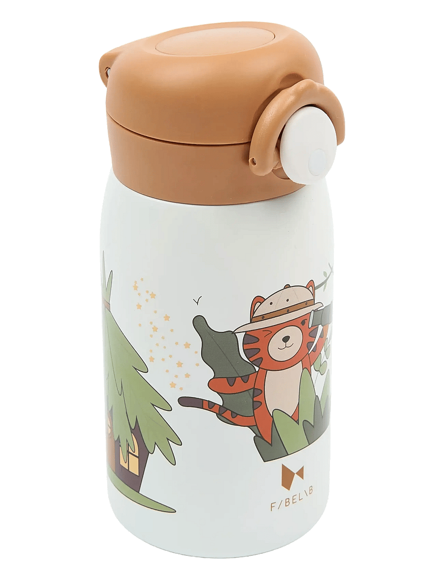 Fabelab - Water Bottle - Small - Tiger - vattenflaskor - whisper white - 1