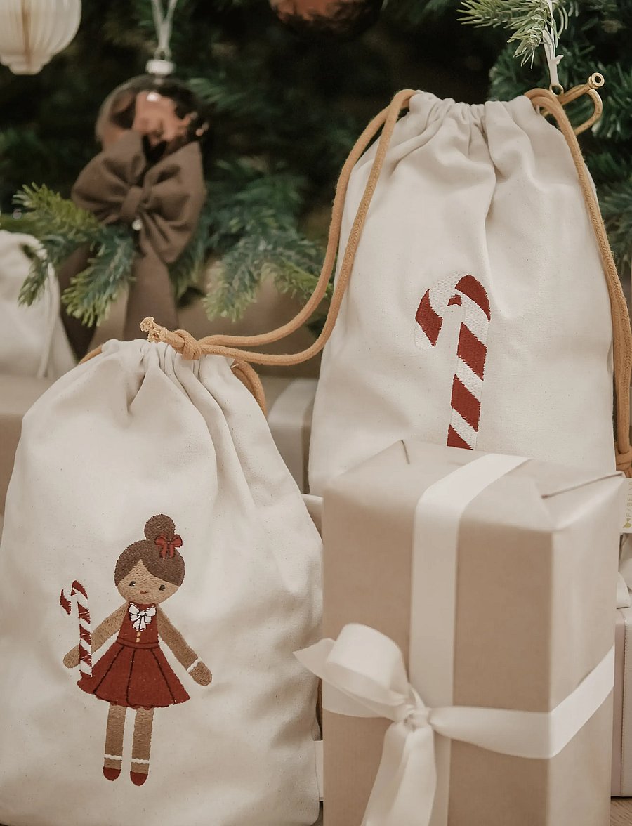 Fabelab - Christmas Gift Bags - Gingerbread G - lägsta priserna - seedpearl emb - 4