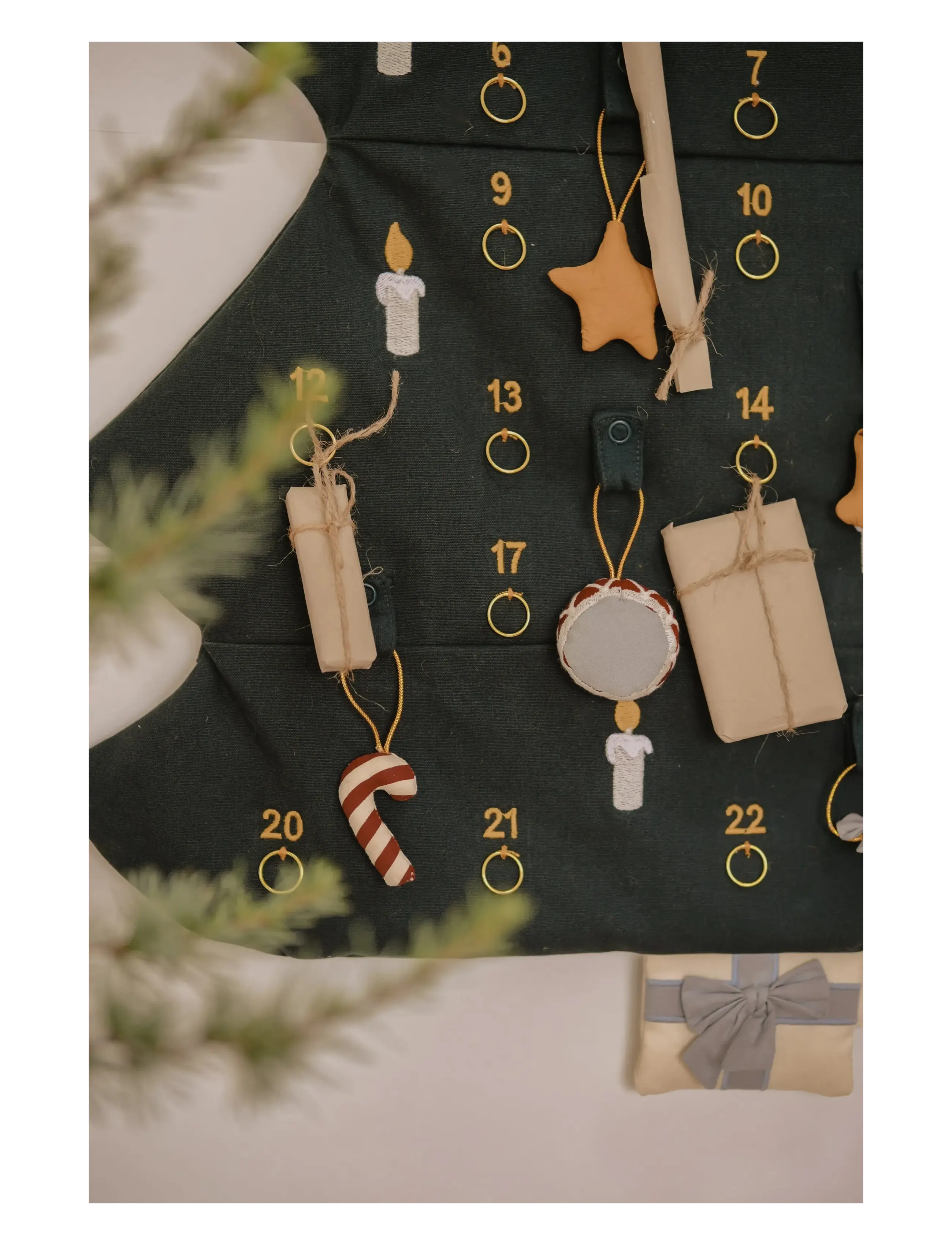 Fabelab - Christmas Tree Wall Calender - seedpearl emb - 4
