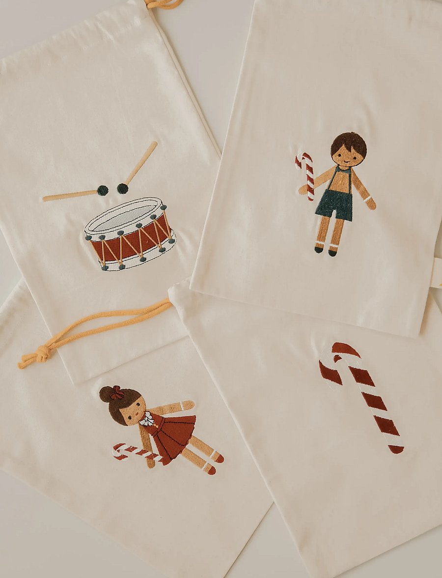 Fabelab - Christmas Gift Bags - Gingerbread B - seedpearl emb - 4
