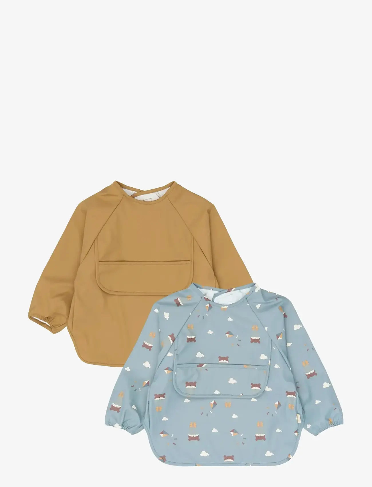 Fabelab - Sleeve Bib 2-pack - Little Flyers A - langarmlätzchen - wood thrush - 0
