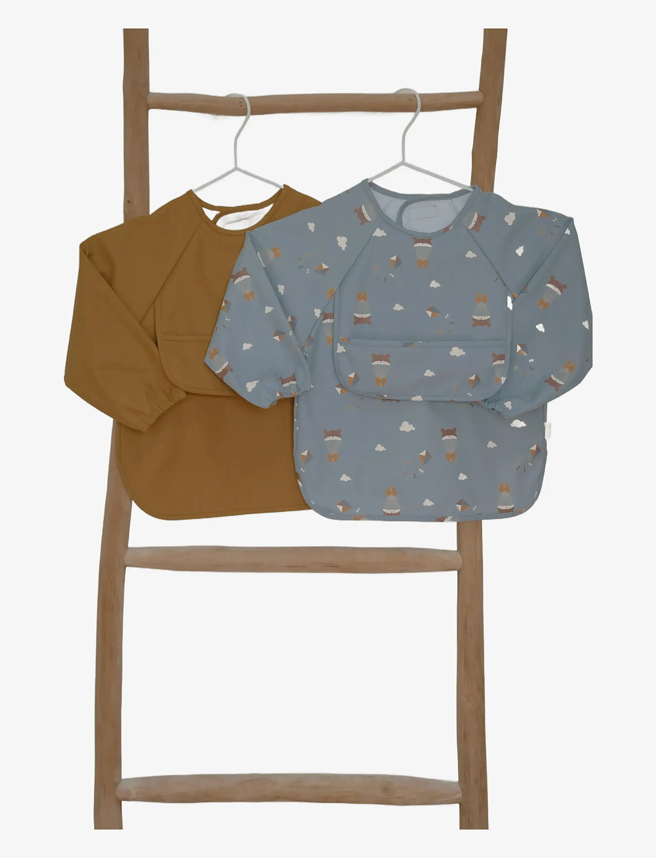 Fabelab - Sleeve Bib 2-pack - Little Flyers A - langarmlätzchen - wood thrush - 5
