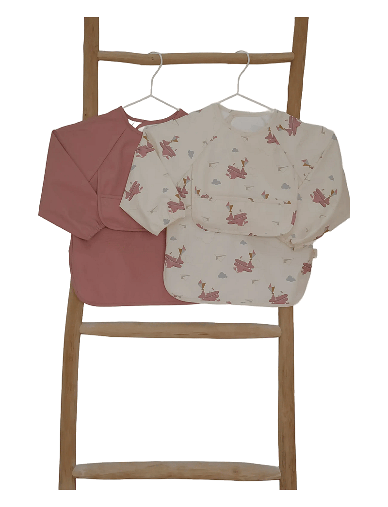 Fabelab - Sleeve Bib 2-pack - Little Flyers A - langarmlätzchen - ash rose - 5