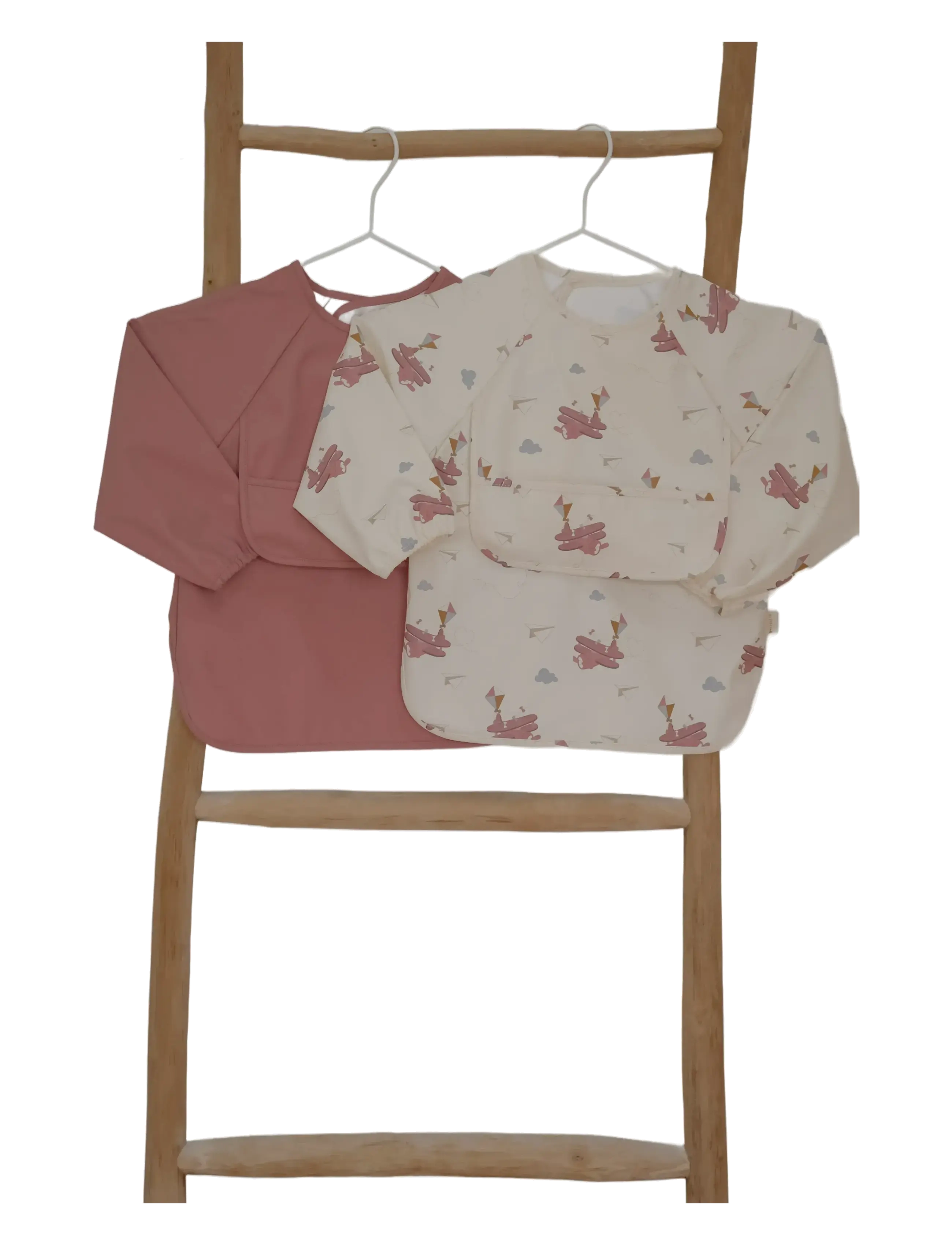 Fabelab - Sleeve Bib 2-pack - Little Flyers A - langarmlätzchen - ash rose - 5