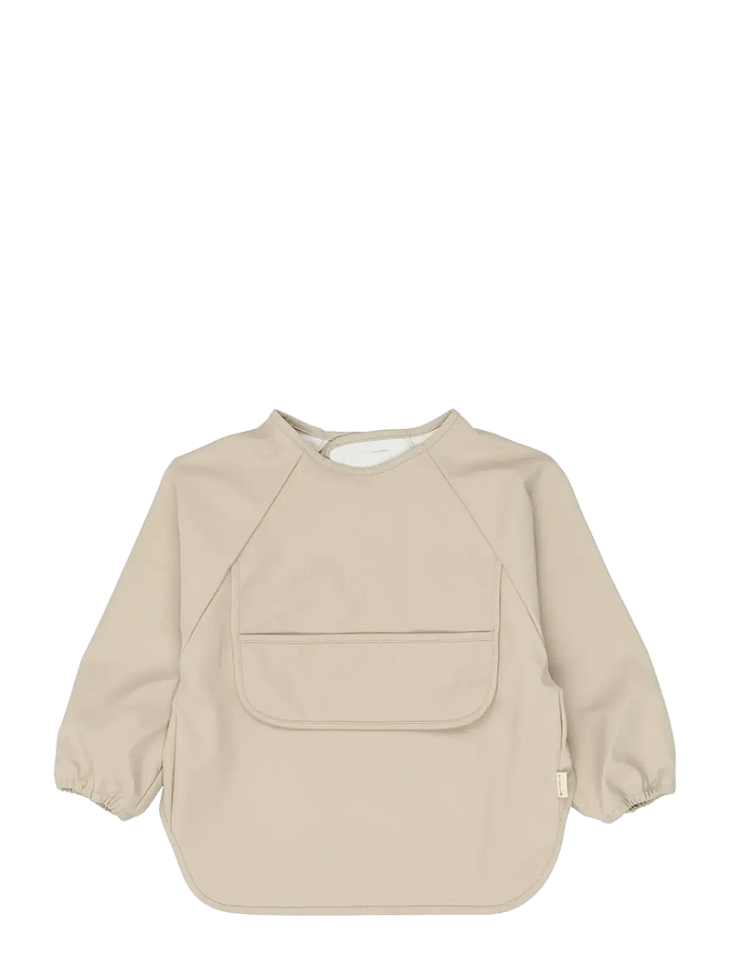 Fabelab - Sleeve Bib 2-pack - Little Flyers A - pikkade varrukatega pudipõll - oxford tan - 4