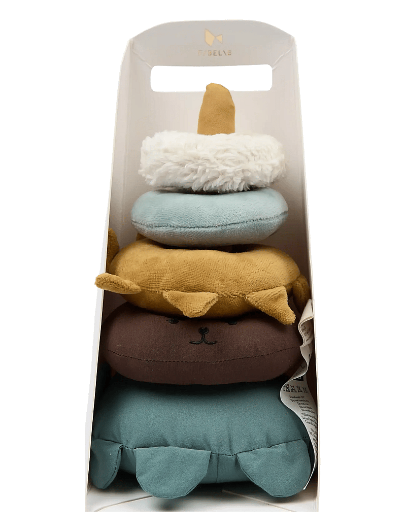 Fabelab - Fabric Stack Tower - Bear - stackable blocks - goblin blue - 4